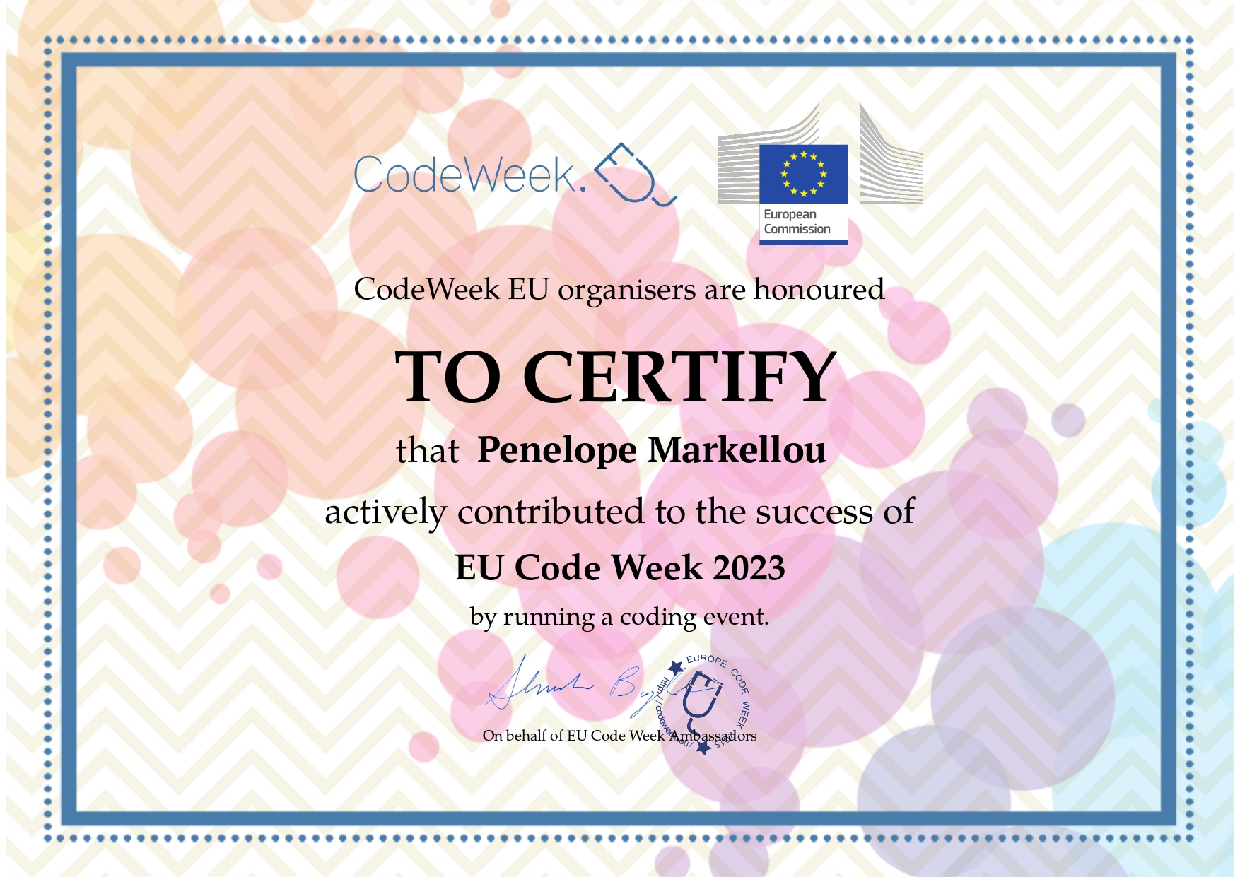 2023.11.03 EUCodeWeekCertification Penelope Markellou page 0001